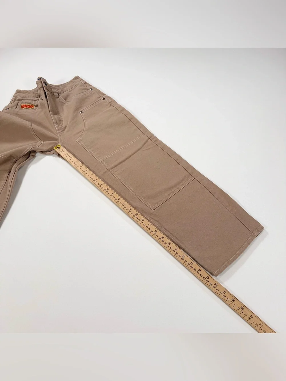 Empyre Khaki Double Knee Skateboarding Pants Size 30x26 Tan Baggy Work Carpenter